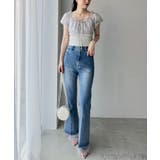 【one after another】オフショルクロスリボンニット | NICE CLAUP / OLIVE des OLIVE　OUTLET | 詳細画像3 