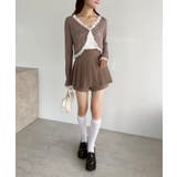 【one after another】レース切り替えカーデ | NICE CLAUP / OLIVE des OLIVE　OUTLET | 詳細画像4 