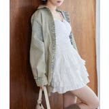 【one after another】肩リボンギャザーキャミ | NICE CLAUP / OLIVE des OLIVE　OUTLET | 詳細画像4 