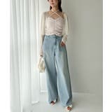 【one after another】肩リボンギャザーキャミ | NICE CLAUP / OLIVE des OLIVE　OUTLET | 詳細画像19 