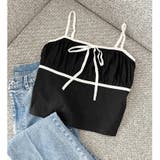 ブラック | 【one after another】ベロアリボンキャミ | NICE CLAUP / OLIVE des OLIVE　OUTLET