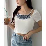 【one after another】レイヤード風リボン付きトップス  | NICE CLAUP / OLIVE des OLIVE　OUTLET | 詳細画像1 