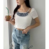 オフ | 【one after another】レイヤード風リボン付きトップス  | NICE CLAUP / OLIVE des OLIVE　OUTLET