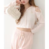 ピンク | 【one after another】肩あきリボンパーカー | NICE CLAUP / OLIVE des OLIVE OUTLET