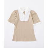 【one after another】シャツドッキング半袖トップス | NICE CLAUP / OLIVE des OLIVE　OUTLET | 詳細画像2 