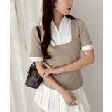 【one after another】シャツドッキング半袖トップス | NICE CLAUP / OLIVE des OLIVE　OUTLET | 詳細画像3 