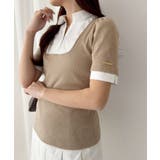 【one after another】シャツドッキング半袖トップス | NICE CLAUP / OLIVE des OLIVE　OUTLET | 詳細画像5 