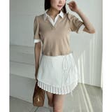 【one after another】レイヤード半袖トップス | NICE CLAUP / OLIVE des OLIVE OUTLET | 詳細画像2