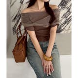 【one after another】シアー重ねオフショルトップス | NICE CLAUP / OLIVE des OLIVE OUTLET | 詳細画像17