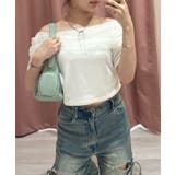 【one after another】シアー重ねオフショルトップス | NICE CLAUP / OLIVE des OLIVE OUTLET | 詳細画像1