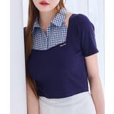 【one after another】チェックレイヤードトップス | NICE CLAUP / OLIVE des OLIVE OUTLET | 詳細画像1