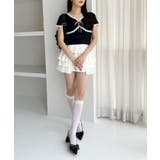 【one after another】カップ付/配色レーステレコトップス | NICE CLAUP / OLIVE des OLIVE　OUTLET | 詳細画像2 