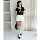 【one after another】カップ付/配色レーステレコトップス | NICE CLAUP / OLIVE des OLIVE　OUTLET | 詳細画像3 