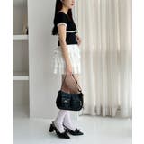 【one after another】カップ付/配色レーステレコトップス | NICE CLAUP / OLIVE des OLIVE　OUTLET | 詳細画像4 