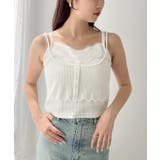 【one after another】レース付きレイヤードキャミ | NICE CLAUP / OLIVE des OLIVE　OUTLET | 詳細画像2 