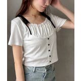 【one after another】レイヤード半袖トップス | NICE CLAUP / OLIVE des OLIVE　OUTLET | 詳細画像7 