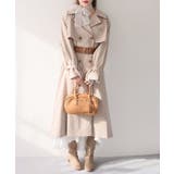 【one after another】【オリジナルロゴ入り】配色トレンチコート | NICE CLAUP / OLIVE des OLIVE　OUTLET | 詳細画像29 