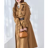 キャメル | 【one after another】【オリジナルロゴ入り】配色トレンチコート | NICE CLAUP / OLIVE des OLIVE　OUTLET