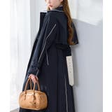 【one after another】【オリジナルロゴ入り】配色トレンチコート | NICE CLAUP / OLIVE des OLIVE OUTLET | 詳細画像8