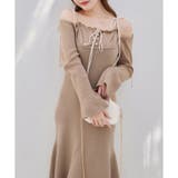 肩リボン配色ワンピース | NICE CLAUP / OLIVE des OLIVE　OUTLET | 詳細画像1 