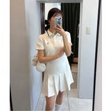 【one after another】ポロ襟プリーツミニワンピース | NICE CLAUP / OLIVE des OLIVE OUTLET | 詳細画像1