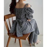 【one after another】バックリボンギャザーロングワンピ | NICE CLAUP / OLIVE des OLIVE OUTLET | 詳細画像1
