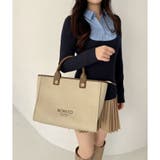 ベージュ | 【one after another】トリミングロゴトートBAG | NICE CLAUP / OLIVE des OLIVE OUTLET