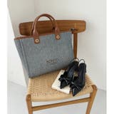 ブルー | 【one after another】トリミングロゴトートBAG | NICE CLAUP / OLIVE des OLIVE OUTLET