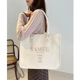 【one after another】キャンバス刺しゅうトリミングトート | NICE CLAUP / OLIVE des OLIVE OUTLET | 詳細画像1