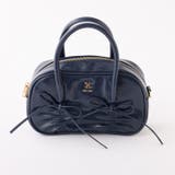 ネイビー | 【one after another】リボンシャーリングショルダーバッグ | NICE CLAUP / OLIVE des OLIVE OUTLET