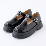 ブラック | 【one after another】タンクソールTストラップシューズ | NICE CLAUP / OLIVE des OLIVE OUTLET