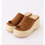キャメル | 3色展開、ウェッジソールサンダル | NICE CLAUP / OLIVE des OLIVE OUTLET