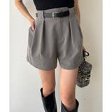 グレー | 【one after another】ベルト付きショーパン | NICE CLAUP / OLIVE des OLIVE　OUTLET