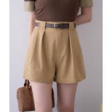 ベージュ | 【one after another】ベルト付きショーパン | NICE CLAUP / OLIVE des OLIVE　OUTLET