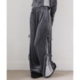 グレー | サイドレースベロアリボンパンツ | NICE CLAUP / OLIVE des OLIVE　OUTLET