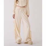 アイボリー | サイドレースベロアリボンパンツ | NICE CLAUP / OLIVE des OLIVE　OUTLET