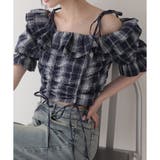 柄2 | 【one after another】ドロストフリルブラウス | NICE CLAUP / OLIVE des OLIVE　OUTLET