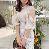 アイボリー | 【one after another】肩リボンあきブラウス | NICE CLAUP / OLIVE des OLIVE　OUTLET