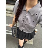 【one after another】レースアップポロドットニット | NICE CLAUP / OLIVE des OLIVE OUTLET | 詳細画像47