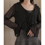 ブラック | 【one after another】フリルボレロカーディガン | NICE CLAUP / OLIVE des OLIVE　OUTLET