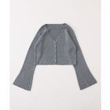 【one after another】ベル袖リブカーデ | NICE CLAUP / OLIVE des OLIVE　OUTLET | 詳細画像2 
