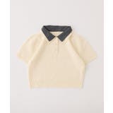 【one after another】2枚衿ケーブル半袖ニット | NICE CLAUP / OLIVE des OLIVE OUTLET | 詳細画像2