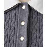 【one after another】2枚衿ケーブル半袖ニット | NICE CLAUP / OLIVE des OLIVE OUTLET | 詳細画像14
