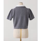 【one after another】2枚衿ケーブル半袖ニット | NICE CLAUP / OLIVE des OLIVE OUTLET | 詳細画像18