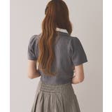 【one after another】2枚衿ケーブル半袖ニット | NICE CLAUP / OLIVE des OLIVE OUTLET | 詳細画像26