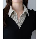 【one after another】チェックレイヤードドッキングトップス | NICE CLAUP / OLIVE des OLIVE　OUTLET | 詳細画像14 