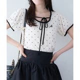 アイボリー | 【one after another】ホルターネック配色ドットトップス | NICE CLAUP / OLIVE des OLIVE　OUTLET