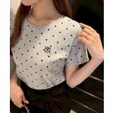【one after another】ワンポイント刺繍ドットTシャツ | NICE CLAUP / OLIVE des OLIVE OUTLET | 詳細画像13