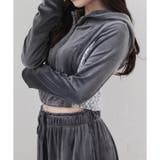 サイドレースベロアパーカー | NICE CLAUP / OLIVE des OLIVE　OUTLET | 詳細画像1 