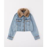 【one after another】襟ファー配色ジャケット | NICE CLAUP / OLIVE des OLIVE　OUTLET | 詳細画像2 